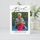 Foto Collage Beerdigung Dankeschön Karte (Stehend Vorderseite)