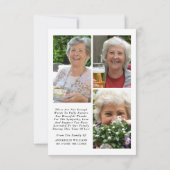 Foto Collage Beerdigung Dankeschön Karte (Rückseite)