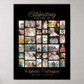 Foto Collage Beerdigung Feier des Lebens Willkomme Poster (Vorne)