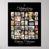 Foto Collage Beerdigung Feier des Lebens Willkomme Poster (Vorne)