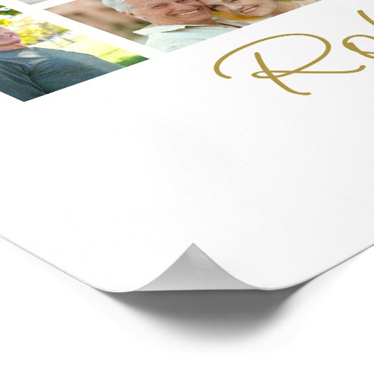 Foto Collage Beerdigung Feier des Lebens Willkomme Poster (Ecke)