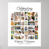 Foto Collage Beerdigung Feier des Lebens Willkomme Poster (Vorne)