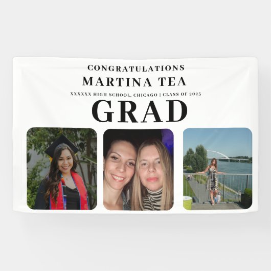 Foto Collage Begrüßungsbanner für Abschluss Banner (Horizontal)