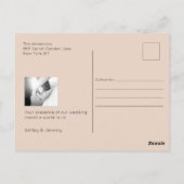 Foto Collage Beige Elegante Hochzeit Vielen Dank Postkarte (Rückseite)