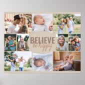 Foto-Collage Believe Be Happy Multi Bild Poster (Vorne)