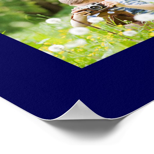 Foto Collage Best Uncle Ever Navy Blue Poster (Ecke)