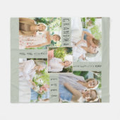 Foto Collage Beste Oma je grün Fleecedecke (Vorderseite (Horizontal))