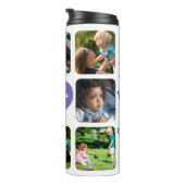 Foto Collage Beste Oma je Text personalisiert Thermosbecher (Nach rechts gedreht)