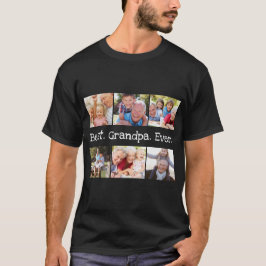 Foto Collage Beste Opa je Schwarz-weiß T-Shirt