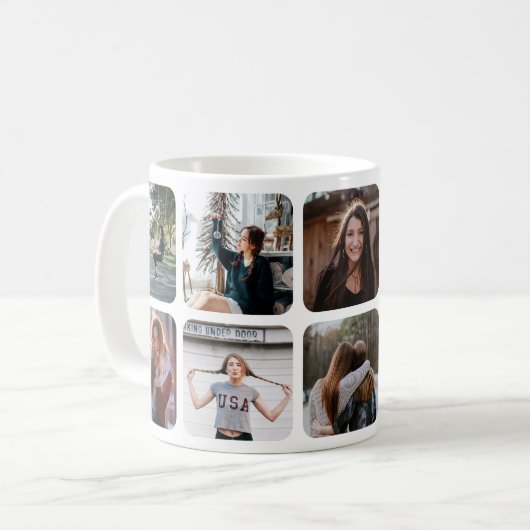 Foto Collage Bester Freund Kaffeetasse (Vorderseite Links)