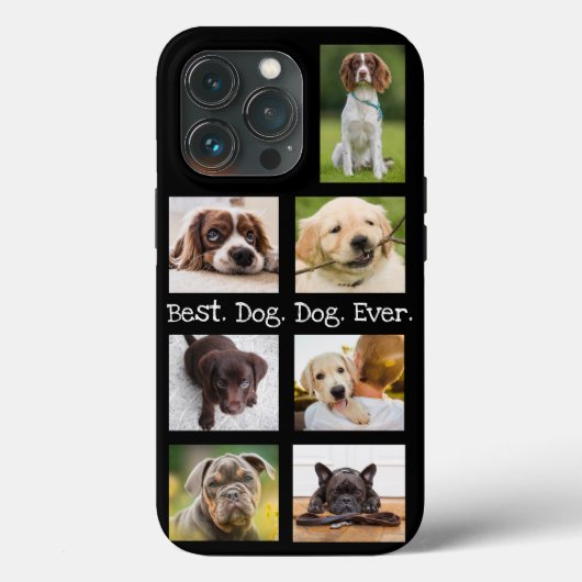 Foto Collage Bester Hund Vater Schwarz-weiß Case-Mate iPhone Hülle (Rückseite)