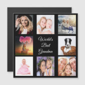 Foto Collage Bester Schwarzer Magnet der Großmutte (Vorne/Hinten)