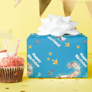 Foto Collage Big 2. Geburtstag unter dem Meer Geschenkpapier