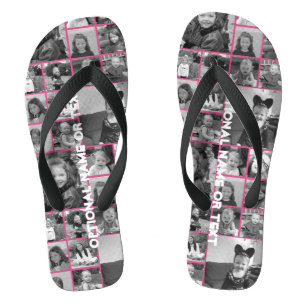 Foto-Collage - Bis zu 14 Fotos Pink Badesandalen