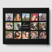 Foto Collage Black Custom Gästebuch (Rückseite)