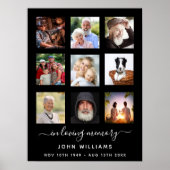 Foto Collage Black Memorial Beerdigung Poster (Vorne)