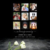 Foto Collage Black Memorial Beerdigung Poster