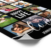 Foto Collage Black Wedding Poster (Ecke)