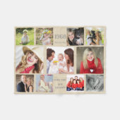 Foto Collage Blanket - JEDER Anlass - TEXT BEARBEI Fleecedecke (Vorderseite (Horizontal))