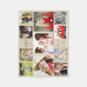Foto Collage Blanket - JEDER Anlass - TEXT BEARBEI Fleecedecke (Vorderseite)