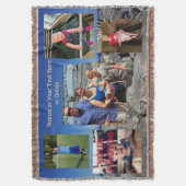 Foto Collage Blanket mit Ihren 5 Fotos und Text Decke (Vorderseite Vertikal)