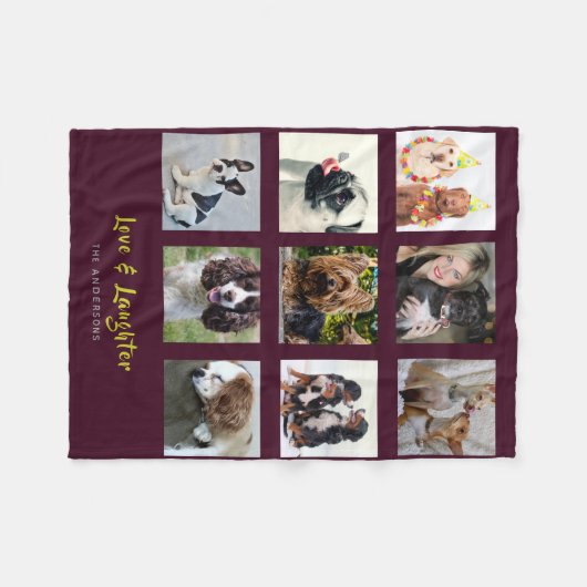 FOTO Collage Blanket Modernes Familiengeschenk Ide Fleecedecke (Vorderseite (Horizontal))