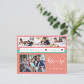 Foto-Collage bleibe bei Liebe der Zuhause-Familie Postkarte (Stehend Vorderseite)