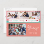 Foto-Collage bleibe bei Liebe der Zuhause-Familie Postkarte (Vorne/Hinten)