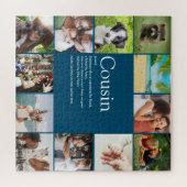 Foto Collage Blue Fun Bester Cousin je Definition Puzzle (Horizontal)