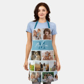 Foto Collage Blue Monogram Schürze (Getragen)