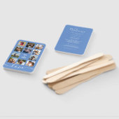 Foto Collage Blue Wedding Programm Fächer (Non-assembled)