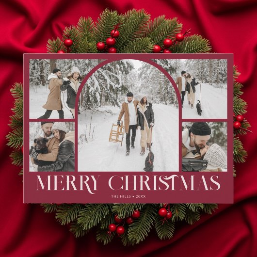 Foto-Collage-Bogen Frohe Weihnachten Vintage