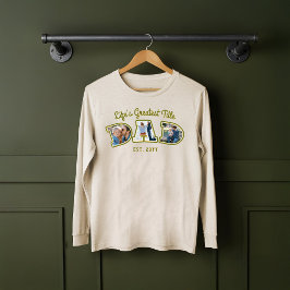 Foto Collage Bold Vater Briefe Vatertag Geschenk Tri-Blend Shirt