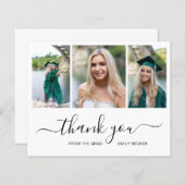 Foto Collage Budget Abschluss Danke Karte (Vorne/Hinten)