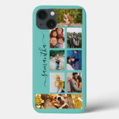 Foto Collage Calligraphy Monogram Name Script Case-Mate iPhone Hülle (Rückseite)