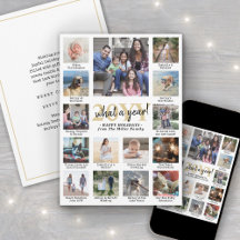 Foto Collage & Captions Was für ein Jahr Gold Whit