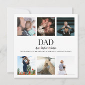 Foto Collage Card des Vaters Feiertagskarte (Vorderseite)