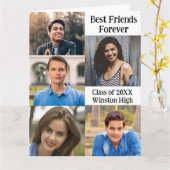 Foto Collage Card für die besten Schulfreunde Karte (Gelbe Blume)