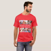 Foto Collage Christmas Family Wiedersehen personal T-Shirt (Vorne ganz)