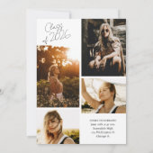 Foto Collage Class of Script Modern Grad Ankündigung (Rückseite)