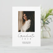 Foto Collage Class of Script Modern Grad Ankündigung (Stehend Vorderseite)