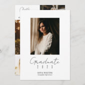 Foto Collage Class of Script Modern Grad Ankündigung (Vorne/Hinten)