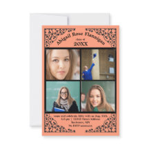 Foto Collage Coral Lace - 3x5 Grad Ankündigung