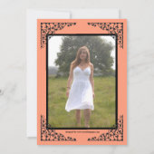 Foto Collage Coral Lace - Abschluss Ankündigung (Rückseite)