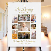 Foto Collage Cross Beerdigung Memorial Willkommen Poster