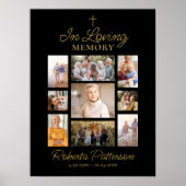 Foto Collage Cross Beerdigung Memorial Willkommen Poster (Vorne)