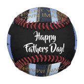 Foto Collage Custom Happy Vathers Day Baseball (Vorderseite)