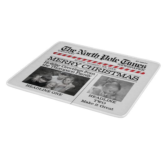 Foto Collage Custom Weihnachts-Foto Schneidebrett (Ecke)