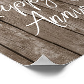 Foto Collage Custom Wood 5. Hochzeitstag Poster (Ecke)