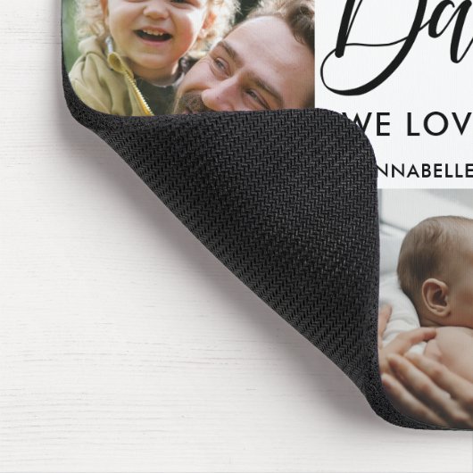 Foto Collage ''Daddy'' Wir Liebe Sie Mousepad (Ecke)